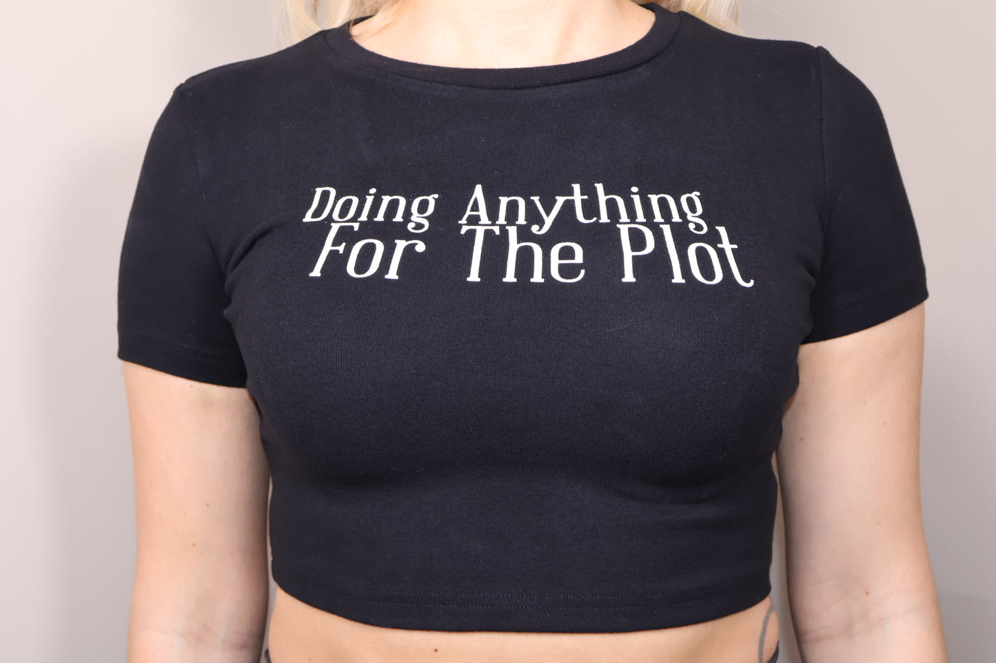 Doing Anything Black Baby Tee