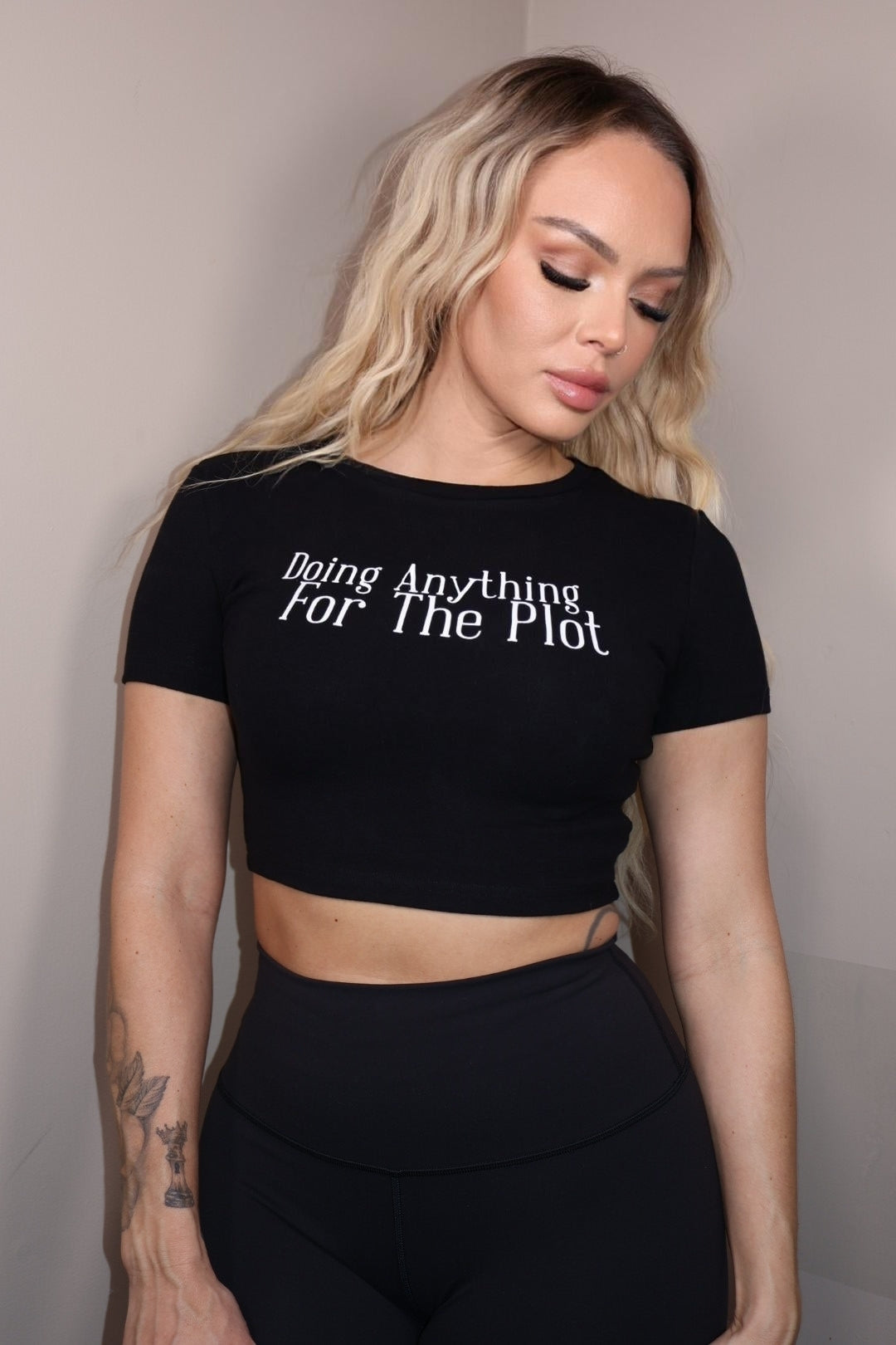 Doing Anything Black Baby Tee