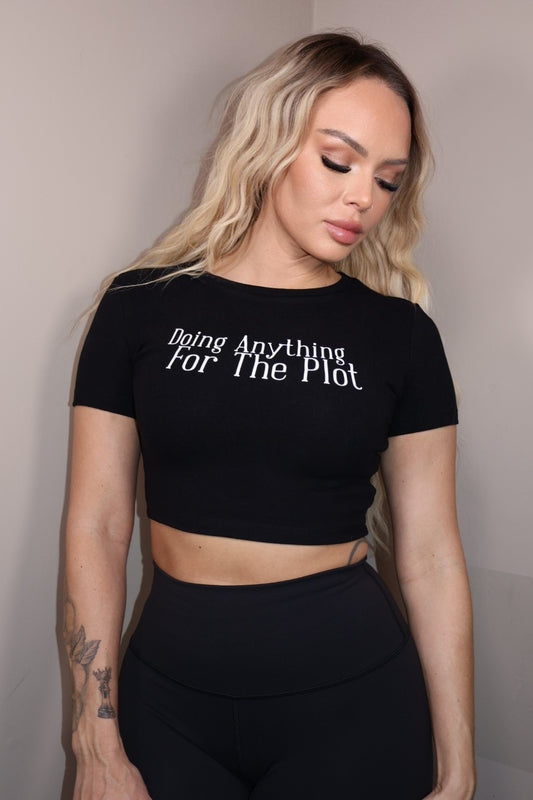 Doing Anything Black Baby Tee